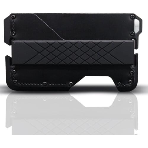 1PC EDC Multitool Opener RFID Genuine Leather Card Holder Metal Antimagnetic Aluminum Alloy Man Wallet Bank Card Bag Package