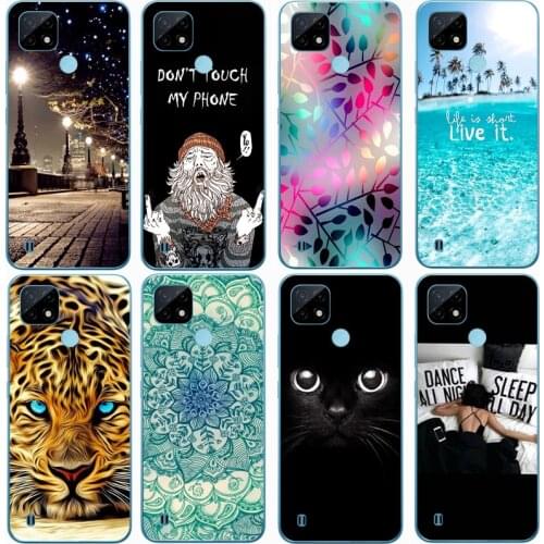 New TPU Silicon Coque Case for REALME C21 6.5 INCH Anti Skid Full Protective Cover for Realme C21 6.5 inch