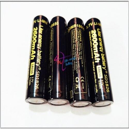 Of battery Free shipping Authentic Import Liter energy battery 3.7v 18650 2600mah li-ion battery