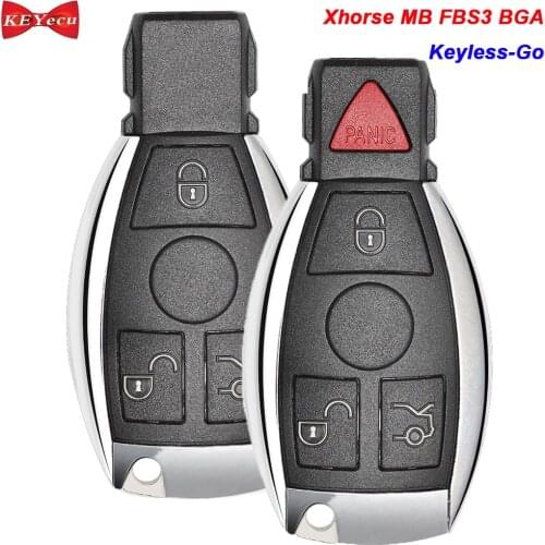 KEYECU for Mercedes-Benz W204 W207 W212 W164 W166 W221 Xhorse MB FBS3 BGA Keyless Go Key 315/433MHZ