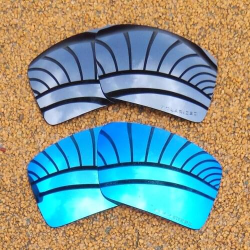 Silver Mirrored & Ice Blue Mirrored Polarized Replacement Lenses for Eyepatch 1&Eyepatch 2 Frame 100% UVA & UVB