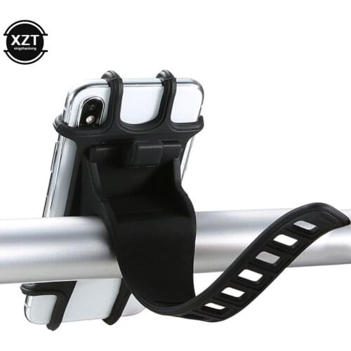 Silicone Bicycle Phone Holder Motorcycle for IPhone 12 11 pro max 7 8 plus X Xr Xs Mobile Phone Stand Bike GPS Clip Quick Mount