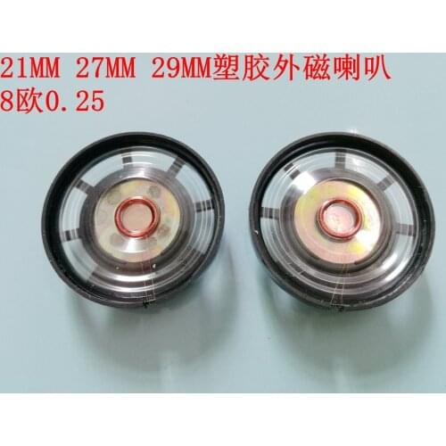 21MM 27MM 29mm Plastic External Magnet Speaker 8 O 0.25W