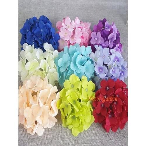 Upscale Artificial Hydrangea Flowers Head Holiday Wedding Decorations DIY Accessories 15CM Diameter 23 Colors Free Shipping