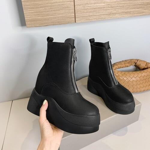 New Winter women shoes natural Genuine leather boots ankle bottom of thick Warm fur Female boots 100%cowhide Chelsea snow boots