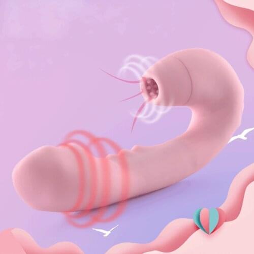 Female Vibrator Sucking Sex Toy Clitoral Sucker G-Spot Stimulation Dildo Strong Vibrating Masturbation Device Adult Products 18