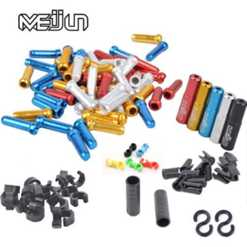 10pcs Bicycle C-type deduction line pipe cap wire core cap line pipe bracelet buckle S-type buckle aluminum alloy wire cap