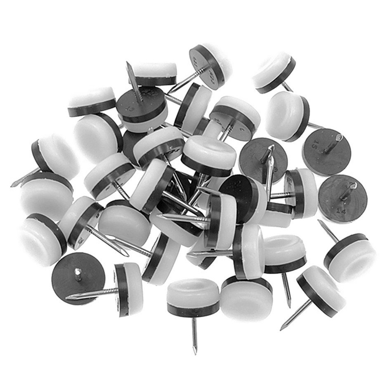 40Pcs Thickened Furniture Glide,Nail-On Nylon Slider Pad Floor Protector for Wooden Leg Feet Of Chair Table Sofa(18Mm or 0.7Inch