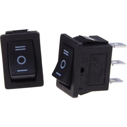 5PCS/lot Black 3 Pin Boat Rocker Switch SPDT On/Off Mini AC 6A/250V 10A/125V