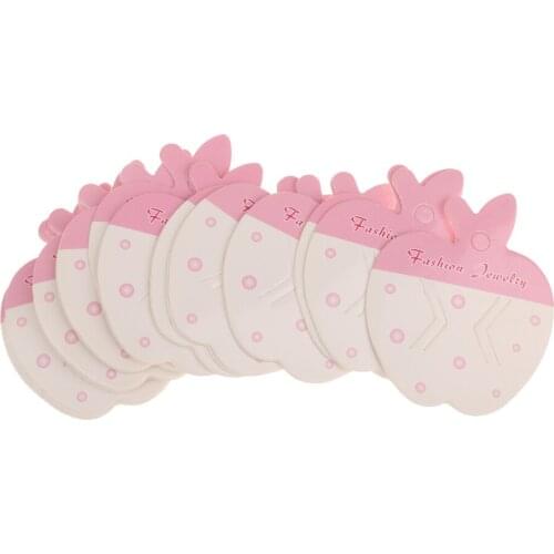 50pcs/pack White Oval Shape Paper Hair Clip/Jewllery Display Cards for DIY