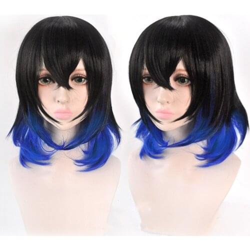 Anime Demon Slayer: Kimetsu no Yaiba Inosuke Hashibira Wigs Heat Resistant Synthetic Hair Cosplay Wigs + Wig Cap