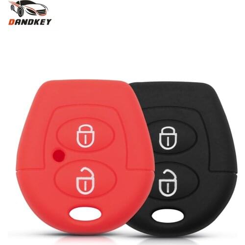 Dandkey 10pcs Silicone Smart Key Case For VW Polo Golf Passat Bora Sharan Skoda Octavia Fabia Seat Corboda Leon Ibiza Holder