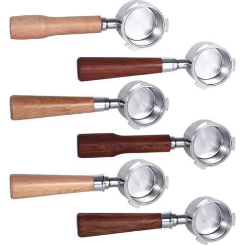 51mm Solid Wood Handle Coffee Portafilter Filter Basket for EC680 EC685 Coffee Machine Maker Filter Barista Replacement