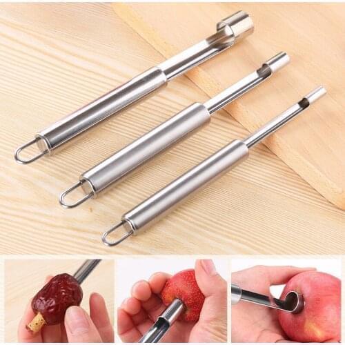 Quevinal 500pcs/lot cherry hawthorn nucleus remover apple pear fruit corer tools stainless steel pits removers nucleus digging