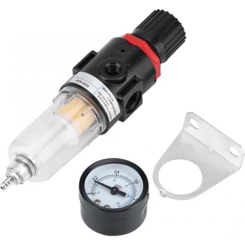 1/4" Air Filter Regulator Water Pressure Moisture Trap Separator Cleaner Tool