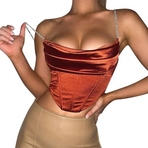 Womens Party Vest Fashion All-match Sling Slim Short Umbilical Vest T Shirt Blous Comfort Vest Underwear Open Back Tank Top