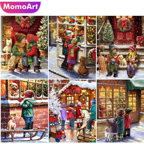 MomoArt Full Square Diamond Painting Child Mosaic Art 5D DIY Diamond Embroidery Cartoon Handmade Gifts Christmas Decorations