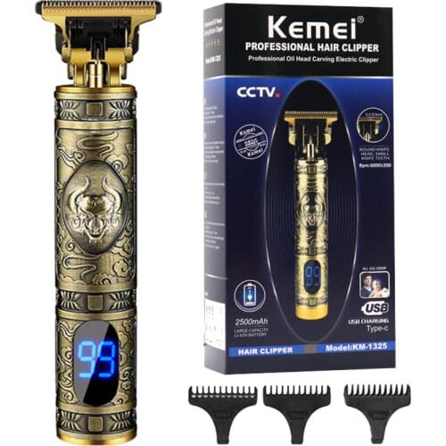 Original professional electric metal housing hair trimmer men lithium Ion LCD Display beard trimmer finishing haircut machine