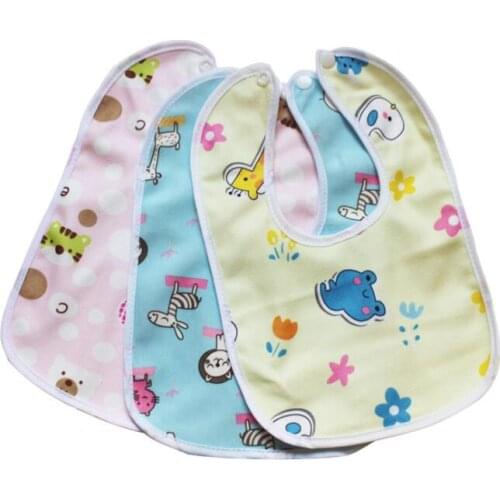 1 Pieces Cartoon Cute Kawaii Fashion Toddlers Saliva Burp Boy Girls Newborn Feeding Waterproof Baby Kids Bibs