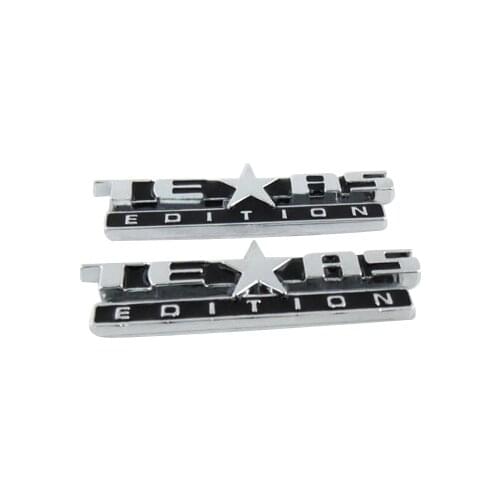 2x chrome black TEXAS EDITION for SIERRA SILVERADO SUBURBAN Emblem Badge Sticker