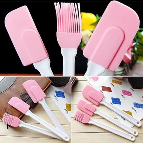 New 3x Silicone Cream Spatula Batter Scraper Brush Mixing Shovel Butter Baking Tools