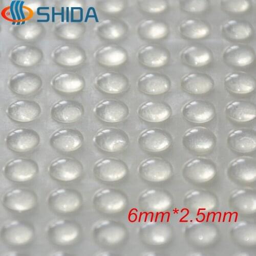 Wholesale 2000PCS 6mmx2.5mm Clear and Black Soft Self-adhesive Silicone Rubber Feet Pads Anti Slip Rounded Bumper Shock Absorber