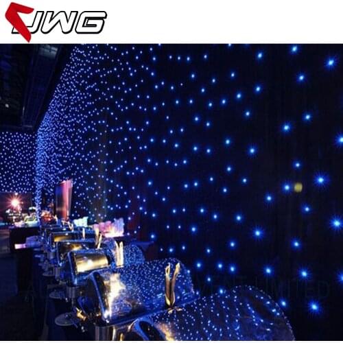 DJ Disco Nightclub RGB/RGBW/RGBY/BW or RGB Full Color LED Twinkling Star Curtain 3*6m Wedding Decoration Backdrop Light