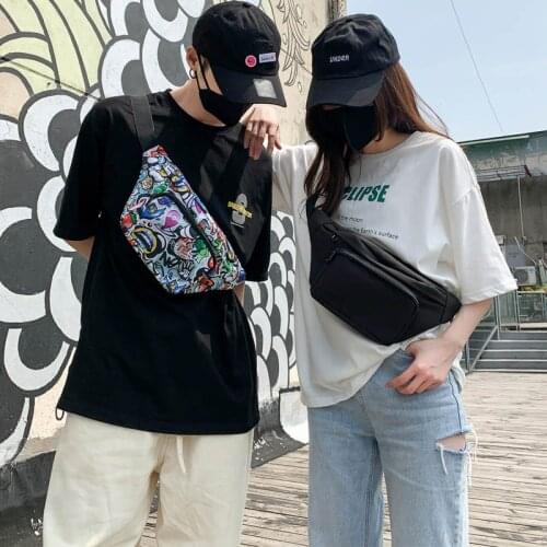 Street Style Unisex Waist Bag 2021 Fashion Sports Hip Belt Pack Waterproof Outdoor Belt Phone Pouch Men Crossbody Chest Bags