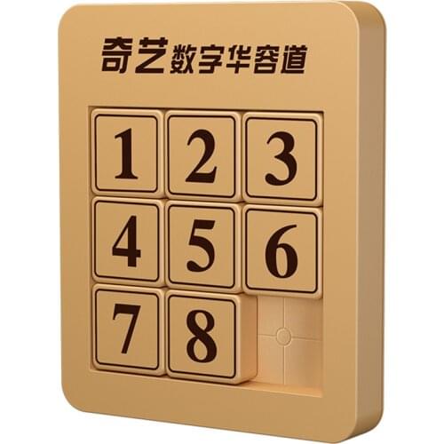 Qiyi 3x3x3 Magic Cube Number Sliding Game Cube Puzzle Toys For Family Playing Wooden Number Sliding Puzzle Toys For Children