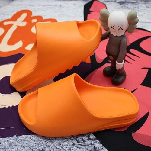 Qmaigie men slippers luxury brand slippers men summer trend couple slide indoor home shoes orange sandal slipper foam runner