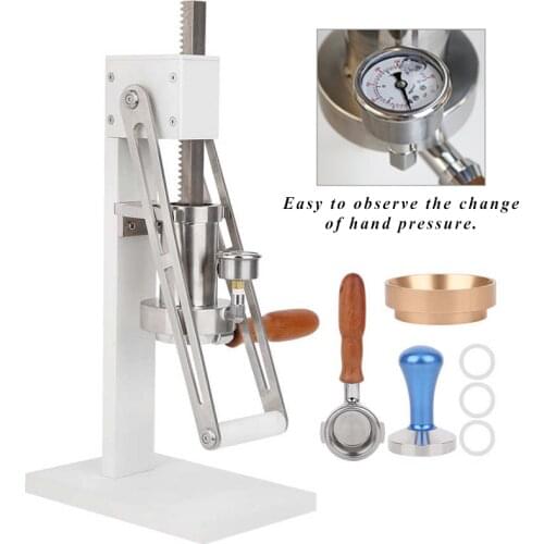 Pull Rod Household Manual Coffee Maker Coffee Maker Kitchen Espresso Coffee Machine 350psi Pressure Gauge Coffee Extractor