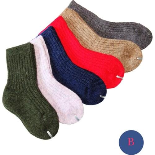 Rushed Free Shipping Winter Children Thick Warm Socks Baby Cashmere Sock 2-12 Year Girls Boys Socks,kid 6pair=12pcs=lot