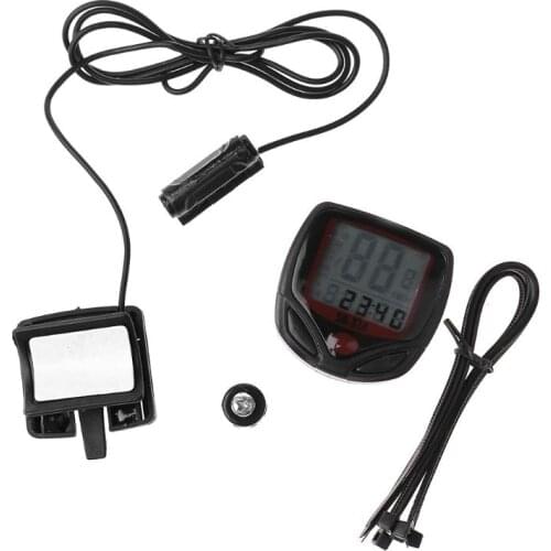 Waterproof 15 Function LCD Bike Bicycle Odometer Speedometer Cycling Speed Meter