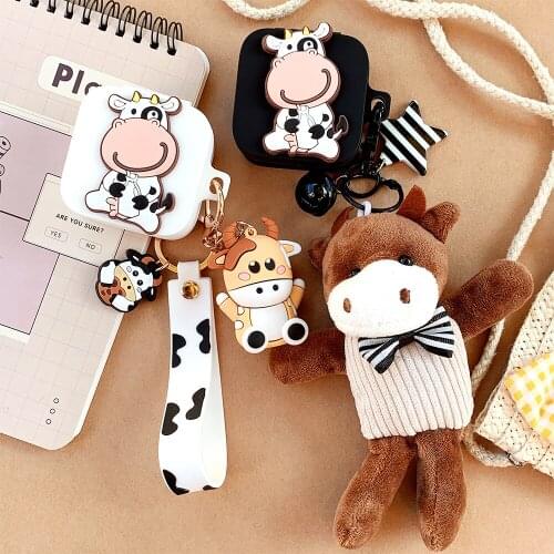 Funny Cute Milk Cow Earphone Cover for Xiaomi Air2 Se TWS Case for Mi Air 2 Se Cover Bluetooth Earphone Case Box Accessories Bag