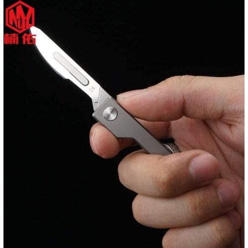 1 PC EDC Titanium Alloy Tool Knife Portable Utility Knife Outdoor Multi-Function Emergency Medical Knife No Blade
