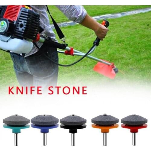 2pcs/set Knife Sharpener Faster Lawn Mower Sharpener Lawnmower Grinding Blade Rotary Grinding Drill Drill Rotary Cuts Unive V4B3