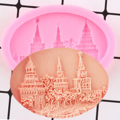 3D Castle Silicone Mold DIY Baby Birthday Fondant Cake Decorating Tools Cookie Baking Candy Resin Clay Chocolate Gumpaste Moulds