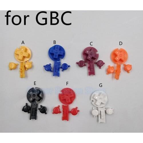52sets colorful transparent buttons set replacement for Gameboy Pocket for GBP ON OFF Button AB Buttons D Pads replacement