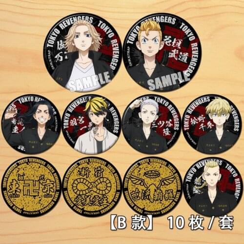58mm Anime Cool Tokyo Revengers badges anime brooch Icons Round Buttons