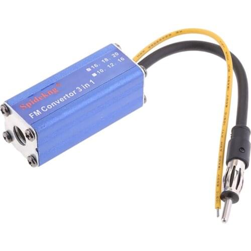 Aluminum Car 16MHz MP3 FM Radio Convertor Transmitter DC 12V