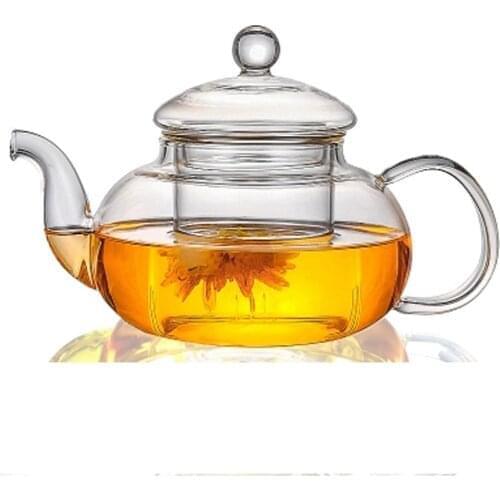 400 ~ 1000ml Good Heat-resistant Glass Teapot Puer Blooming Tea kettle Microwavable Stovetop Safe Tea Pot Onsale Teaware Giftset