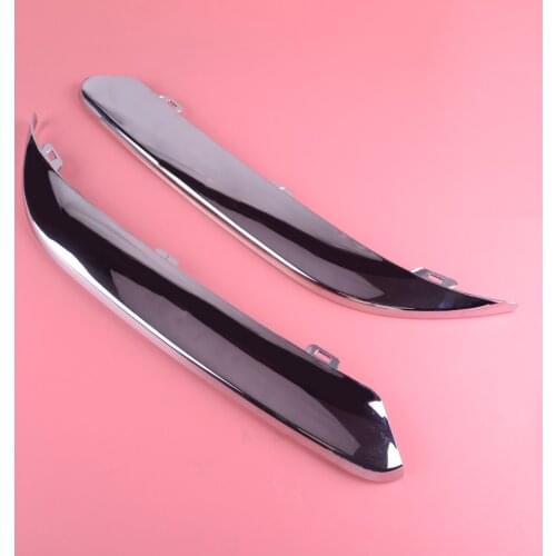 DWCX 2Pcs ABS Car Front Chrome Bumper Lower Lip Molding Strip Trim Set Moulding fit for Chrysler 300C 2011 2012 2013 2014