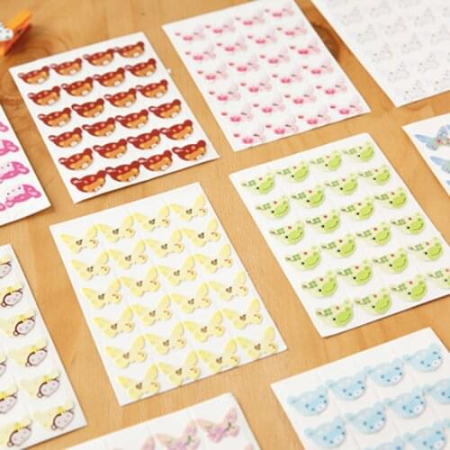 11sheets/set, 24pcs/sheet, 264pcs Cartoon Photo Corner Stickers Kindergarten DIY Homework Growth Photo Album Manual Accessories