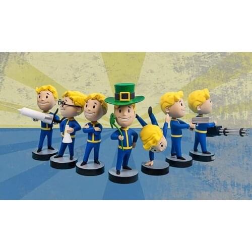 Gaming Heads Fallout 4 Bobblehead Vault Boy TOY Series 2 Action Figure Collectible Model Toys