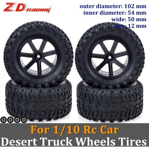 SURPASS HOBBY 4PCS RC Wheels Tires 12mm Hex Hub Monster Trucktire Wheel for 1/10 RC Car Traxxas Tamiya HPI HSP ZD Racing Wltoys
