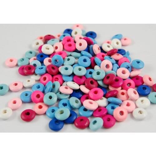 100PCS 10MM Color Wood Spacer Beads Round Wooden Ball Loose Beads for Crafts DIY Jewelry Garland Making Christmas Tree