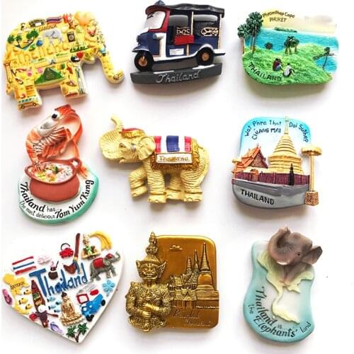 Magnetic refrigerator sticker Thailand tourist souvenir Chiang mai elephant magnet sticker pattaya phuket koh samui Bangkok gift
