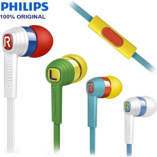 Philips SHE7055 HIFI In-Ear earphone white sports Music headset For huawei Xiaomi Smartphones Official Certification