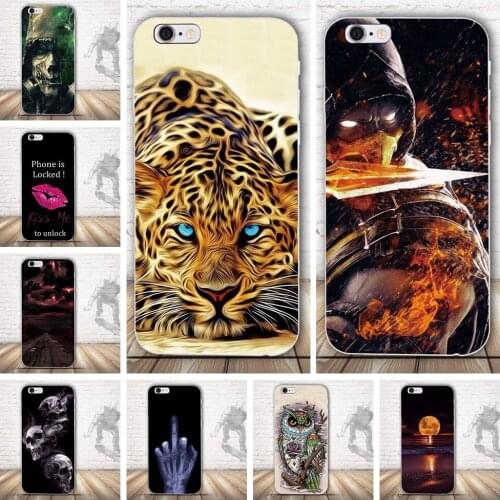 New Slim Rubber Back Cover Silicon Gel Cover Fundas for iPhone 5G 5S 6 6S Plus Cartoon Phone Cases Protective Case for iPhone SE