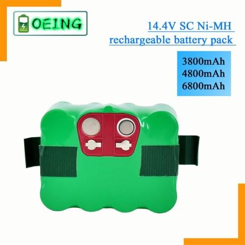 New 14.4V sc ni-mh rechargeable battery 6800mah sweeping robot vacuum cleaner for KV8 XR210 XR510 XR210a XR210b XR510b XR510d